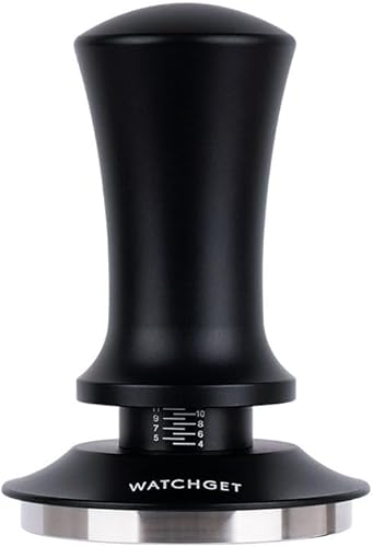 Vista 9 de watchget Tamper de café expreso de 2.087 in, con resorte, acero inoxidable, para barista, expreso, calibrado, con escala para máquina de café