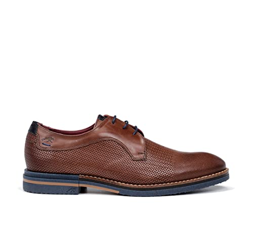Zapatos de cuero Fluchos F0530 Habana con suela amortiguada y forro transpirable