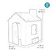 FEBER - Carton House, Large Cardboard Playhouse for Children, to Paint, Colour and Play, with Fun Stickers, ecohouse, for Boys and Girls from 3 Years Old, Famosa (FEB06000)