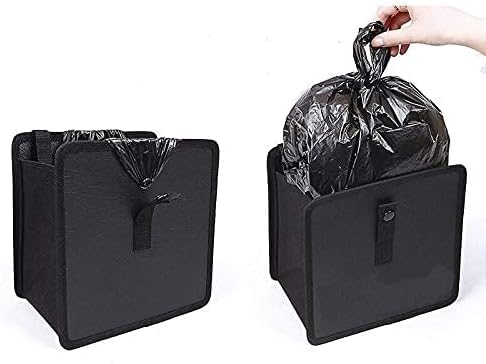 Papelera para Coche Evita Manchas Dacia Bigster Bolsa Impermeable con Tapa Antiderrame Negra 4