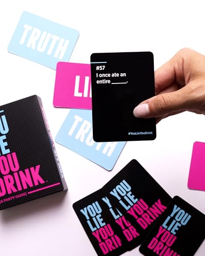 You Lie You Drink - The Drinking Game for People Who Can't Lie [for Game Night, Pregames, Friend Groups, Halloween & More] - Thumbnail 4
