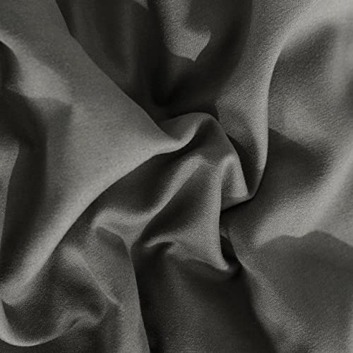 Image of NTBAY Queen Duvet Cover Set, 1 Dark Grey Duvet Cover and 2 Pillow Shams, Soft Brushed Microfiber Comforter Cover with Zipper Closure, Dark Grey