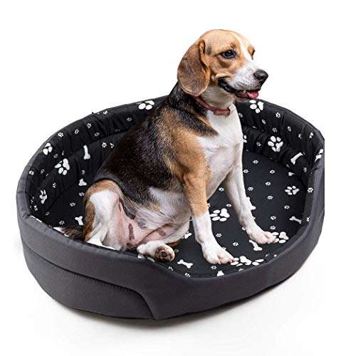 BOUTIQUE ZOO Hundebett XL Hundesofa Hundekissen für kleine/mittlere/große Hunde, Farbe: Grau Cover