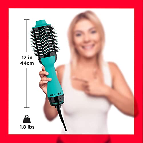 Revlon Salon One-Step Original 1.0 Hair Dryer And Volumizer Hot Air Brush, Teal - Diffuser, Ionic Technology, Adjustable Heat Settings, Cool Tip, Dryer Attachment #TOP6