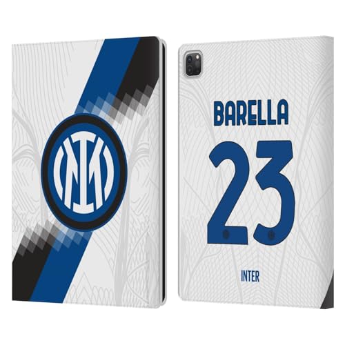 Head Case Designs Officially Licensed Inter Milan Nicolò Barella 2023/24 Players Away Kit Leather Book Wallet Case Cover Compatible with Apple iPad Pro 13 M4 2024
