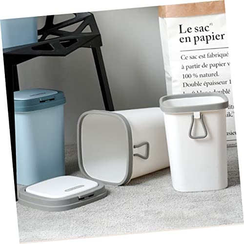 Papelera plástica con tapa estilo nórdico 13 litros miniatura 5
