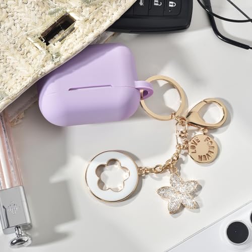 Image of VISOOM for AirPods Pro 3 Case 2025, Silicone Case for Apple Air Pods Pro 3rd Generation Cover Women, Cute iPods 3 Protective Cover with Bling Keychain & Cleaning Kit