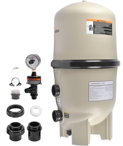 EC-160301 420 SQ/FT Cartridge Pool Filter, Replace for Pentair EC-160301 Pool Filter, Four Hard-Working Cartridges System Used on In-Ground Pool