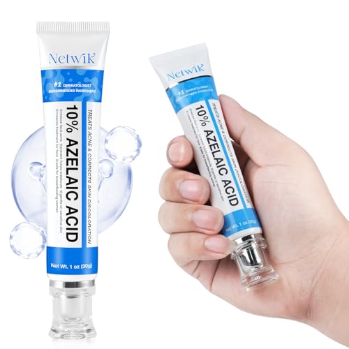 10% Azelaic Acid Cream for Face – Acne Cream for Rosacea Reducing Relief Pimple Breakouts Blackhead Pigmentation and Redness – Azelaic Acid Gel For Facial and Skin Care
