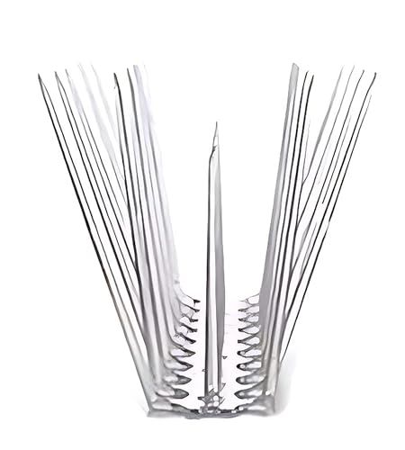 Image of Evafly Balcony Spike for Birds|Pack of 10 Strong Polycarbonate Uv Treated Unbreakable Spikes| Uses at AC Cabinate Windows Railing- White (12x8 inch)