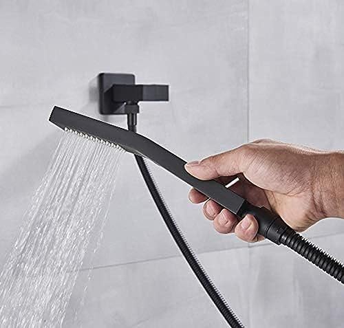 Robinet d'eau de bain et douche effet pluie noir pour rénovation de salle de bain - 6