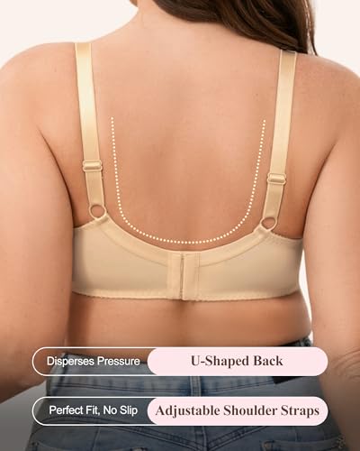 Image of Minimizer Bra for Women, Full Coverage Bras with Underwire, Plus Size Mesh Bralettes for Large Breasts