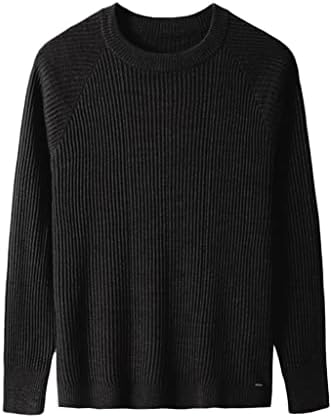 DZZBM Men's Pullover Knitted Sweater Crewneck Soft Touch Weave Wool Knit Jumper Stylish Knitwear Casual (Color : C, Size : Medium)