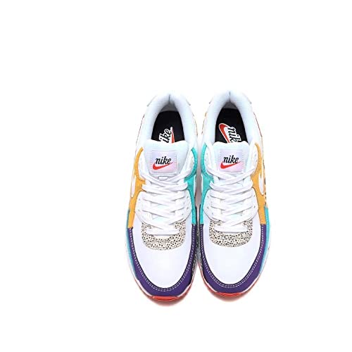 Nike Women's W Air Max 90 Se Running Shoe, White/Light Curry/Habanero Red/White, 5 Uk (7 Us) #TOP3