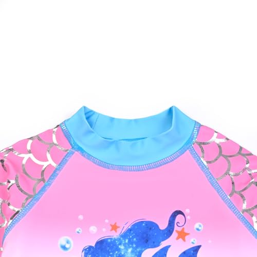 Image of QPANCY Girls Rash Guard Swimwear Swimsuit Bathing Suits UPF 50+ Sun Protection