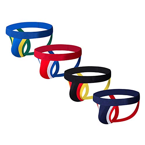 Men's Jockstrap Athletic Supporters Underwear Multipack, Sexy Mesh Low Rise Breathable Performance Jock Strap