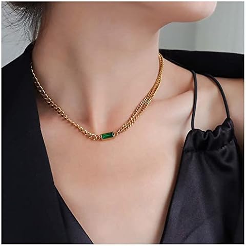 Yheakne Green Emerald Pendant Necklace Cover