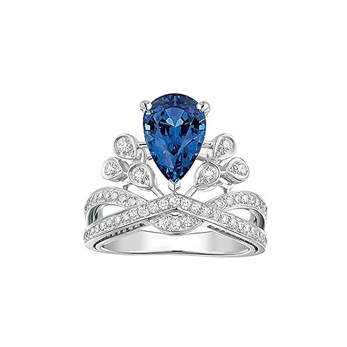 Bague en diamant poire Moissanite D VVS1 éclat éternel