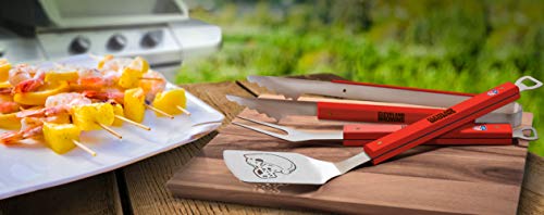 YouTheFan Cleveland Browns Spirit Series 3-teiliges Grillset, Edelstahl, Einheitsgröße 2