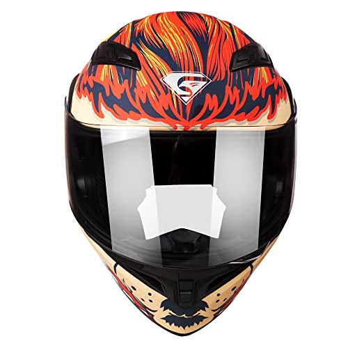 Kypara Motorcycle Dual Visor Flip Up Modular Full Face Helmet With Dot Certification Of Impressionism (Lion King, M) #TOP3
