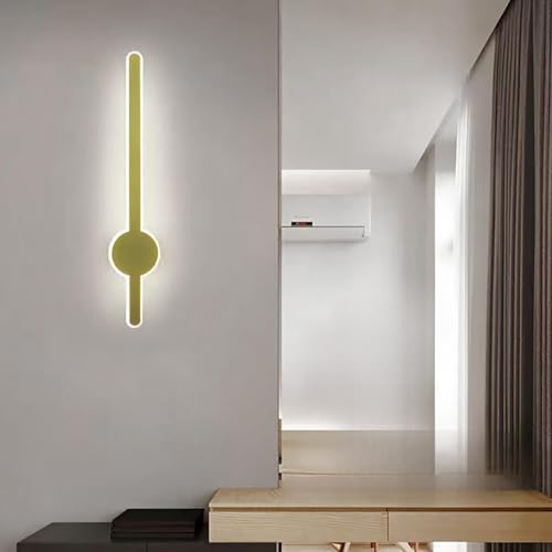 Iluminación de pared acabado oro de 60cm con diseño minimalista de 56W