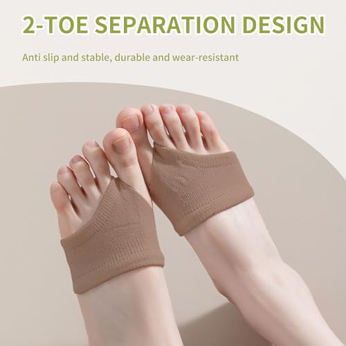 Image of SooGree 6 Pairs Toe Topper Socks Women Invisible Socks Toe Cover Liner Half Socks Seamless Non-Slip Toe Half Socks