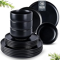 LERATIO Lot De 8 Assiettes Et Bols En Céramique Mouchetée