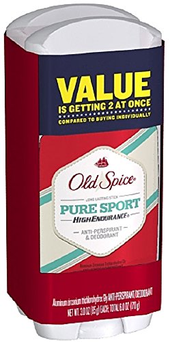 Old Spice High Endurance Antiperspirant & Deodorant, Twin Pack, Pure Sport 3 oz, 2 ea (Pack of 4)