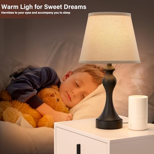 Lámparas táctiles para mesa de noche con puertos USB, set x2 miniatura 6
