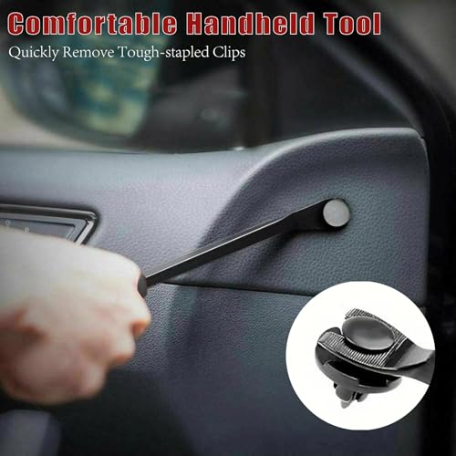 Image of 1 PCS Car Clips Fastener Remover Tool, Car Panel Dashboard Door Window Tool, Fastener Car Panel Door Interior Window Tool, Clip Puller Rivet Removal Tool (Black)