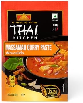 Thai Kitchen Massaman Curry Paste (50g) | Authentic Thai Cuisine | Mild Spicy | Ready To Cook | No Added Colour & Preservatives | 100% Vegetarian