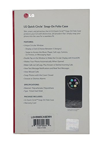 LG Flip Cover - Funda para LG G3, blanco