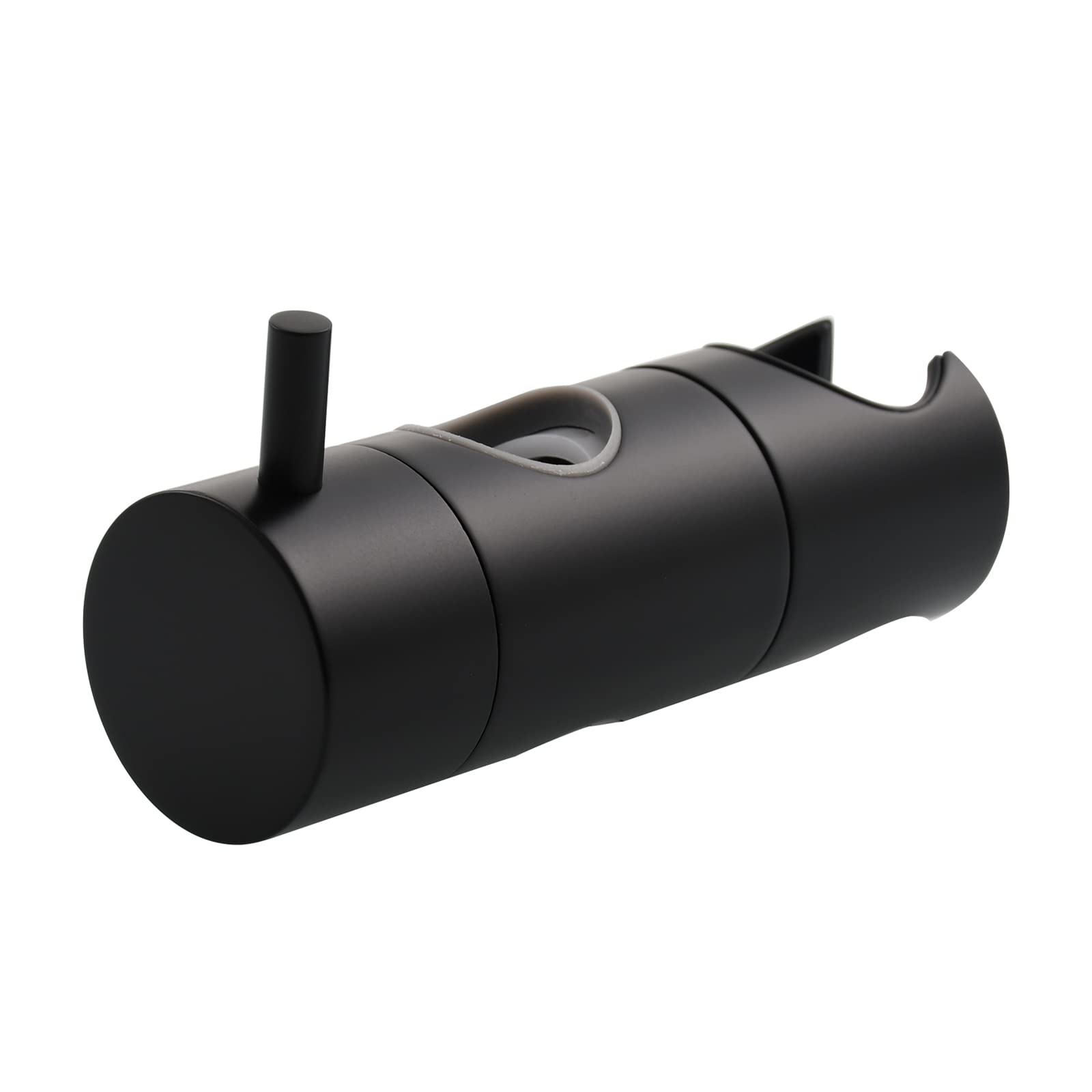 Black Shower Head Holder Adjustable, Biveah Universal 20MM O.D. Rail Head Bracket Holder for Slide Bar, KZS007B