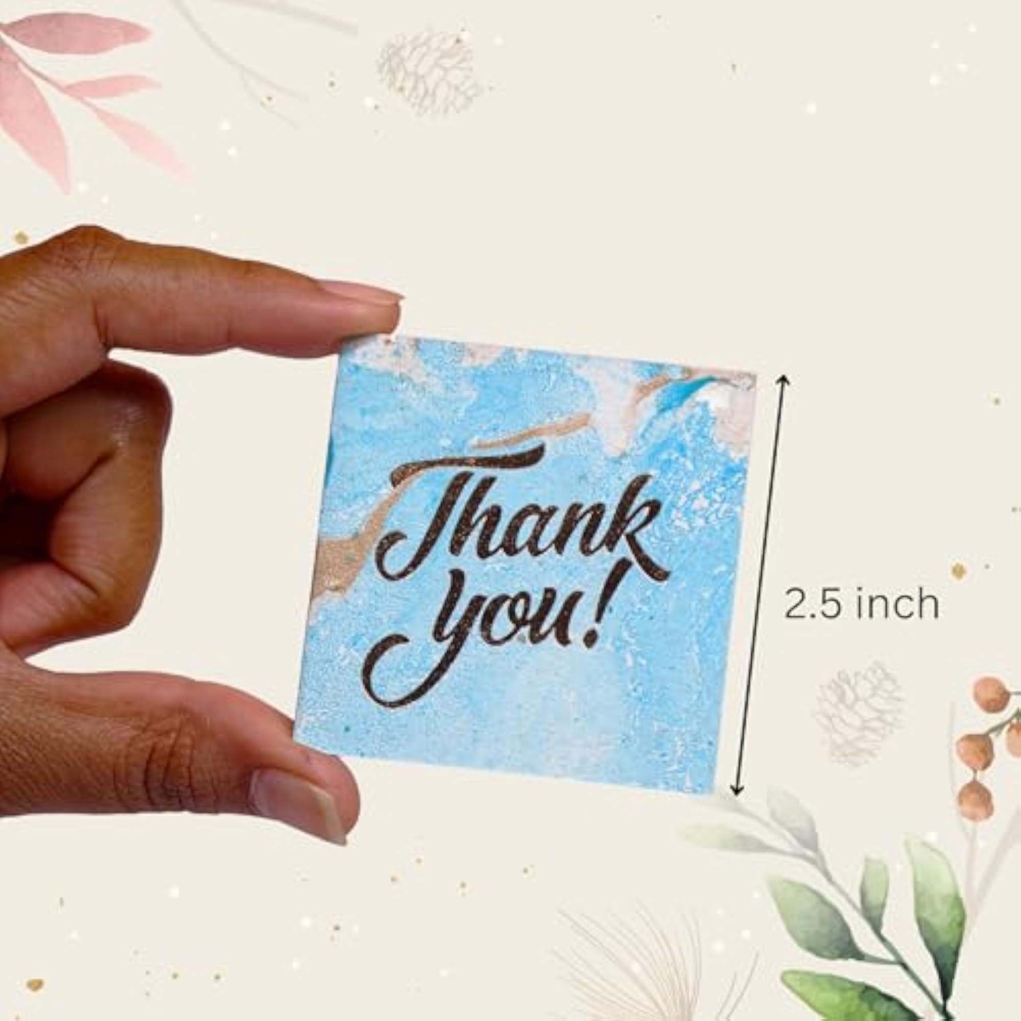Thank You Cards - Set of 50 Mini Folded Cards