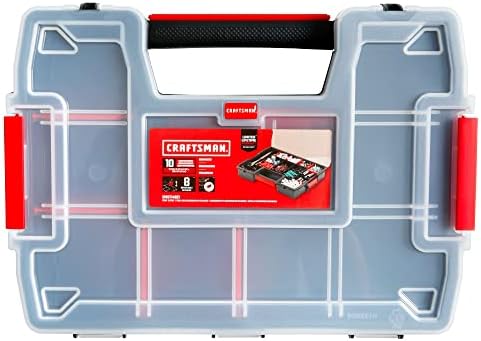 CRAFTSMAN Storage Organizer, Small Parts Organizer, 3-Packs with 10-Compartments, Lid Includes Secure Latch (CMST60964M) - 1