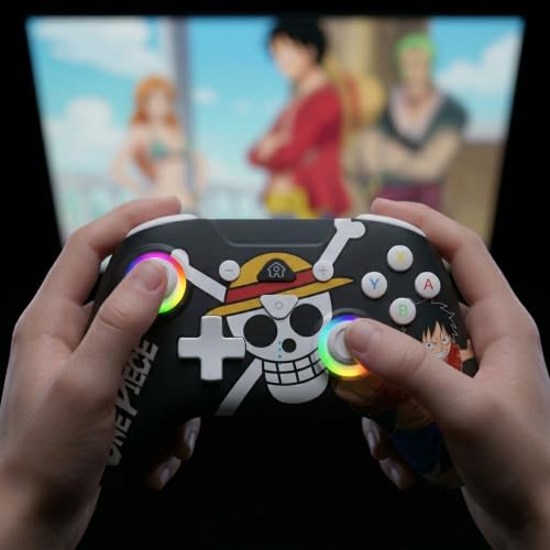 Manette sans fil One Piece Luffy Switch 2 manette Bluetooth programmable noire