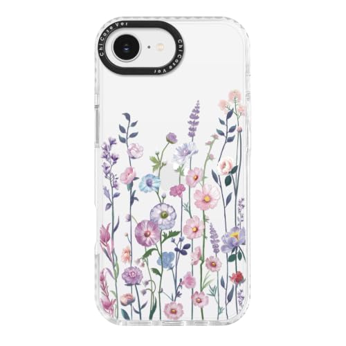 Coque iPhone 16e fleurs sauvages en TPU pour éviter les bris d'écran et les rayures