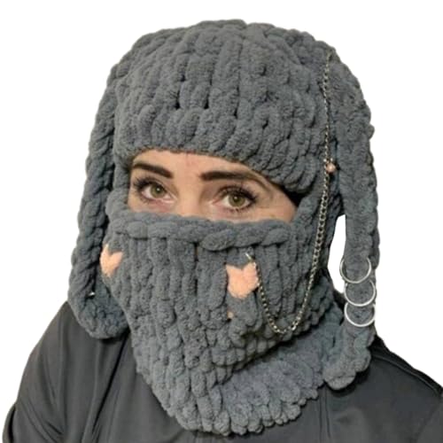 Bonnet d'hiver tricot femme écharpe ski motif tête de mort Aurgiarme