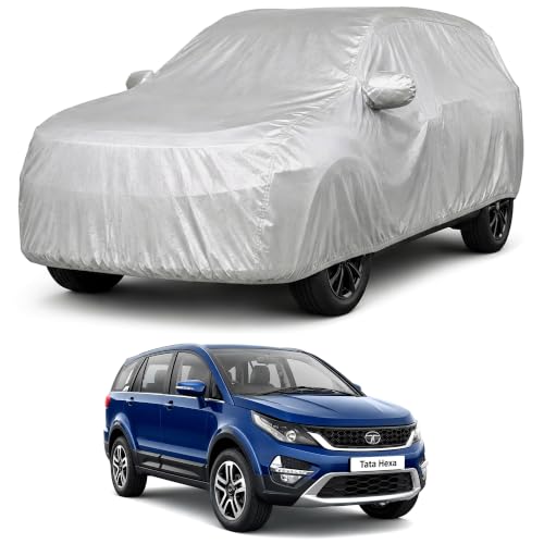 Image of Autofact Car Body Cover Compatible with Hexa | Custom Fit Car Cover | 100% Water-Resistant| Triple-Stitched Lightweight Fabric | Dustproof | Indoor & Outdoor Use | Elastic Bottom