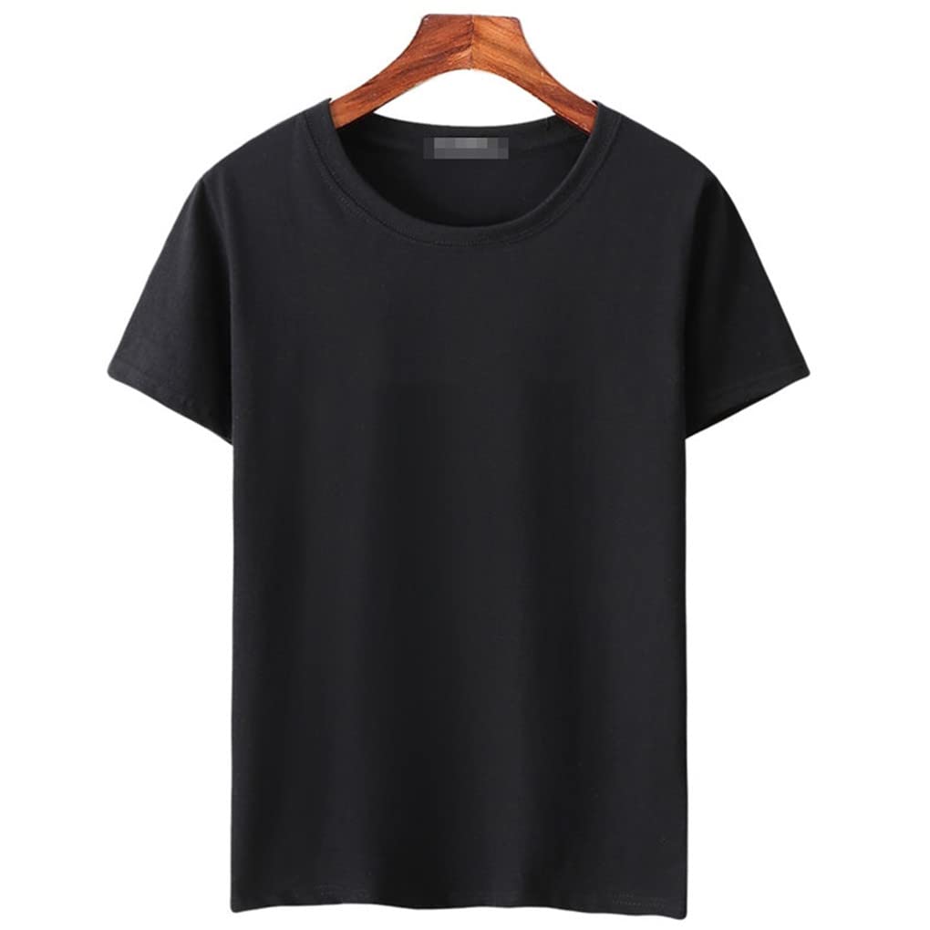 6 unidades/lote de camisetas de algodón para hombre, manga corta, unicolor, para verano, camisetas ajustadas, camisetas con cuello redondo