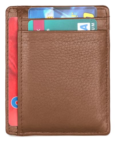 Image of WildHorn Leather Card Holder for Men & Women (Tan)