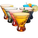 13-Ounce Colorful Pastel Plastic Stemless Martini Glasses (Set of 4), Martini, Margarita, Champagne & Cocktail Reusable Glasses, BPA-Free, Shatter-Proof, Dishwasher-Safe, Poolside Perfect, Outdoors