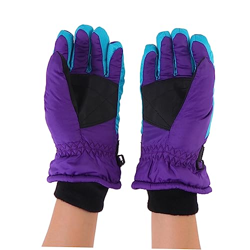 COOLHIYA Luvas Quentes Para Crianças Luvas De Esqui Para Crianças Luvas De Dedo Para Caminhadas Luva