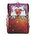 Produktbild Emoya Schul-Rucksack für Paare Einhorn Love Heart Galaxy Stars Student Bookbag für Mädchen Jungen Schultasche