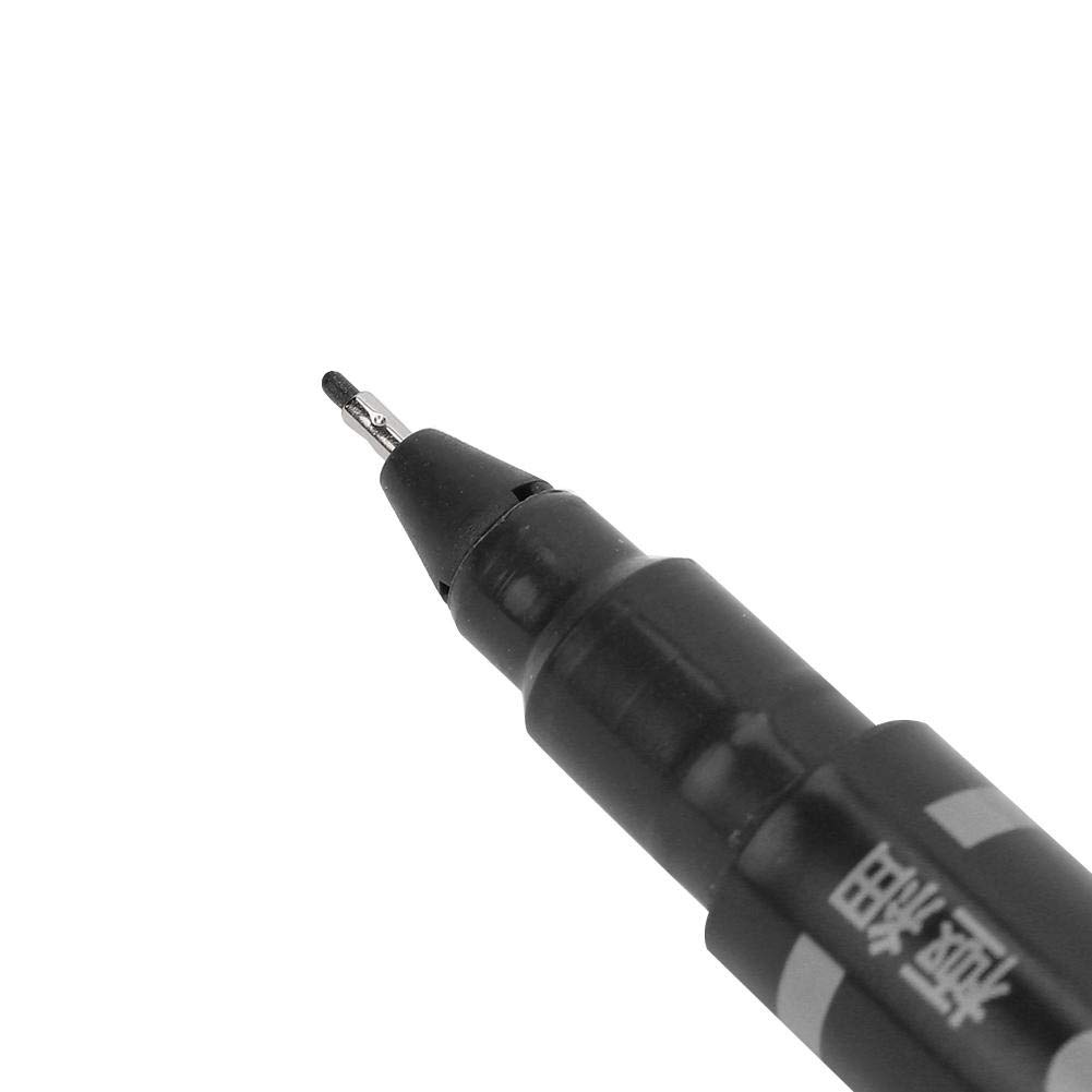 Rotulador de Tatuaje para la Piel - 10 Unidades, Doble Cara, Tinta Cosmética a Base de Agua, Color Negro