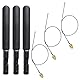 GTIWUNG 3 Stück 8dBi 2.4/5/5.8GHz Dualband WiFi Antenne 16CM, RP-SMA Stecker Antenne+3 Stück 25 cm MHF4 zu RP-SMA Weiblich Pigtail WiFi Kabel