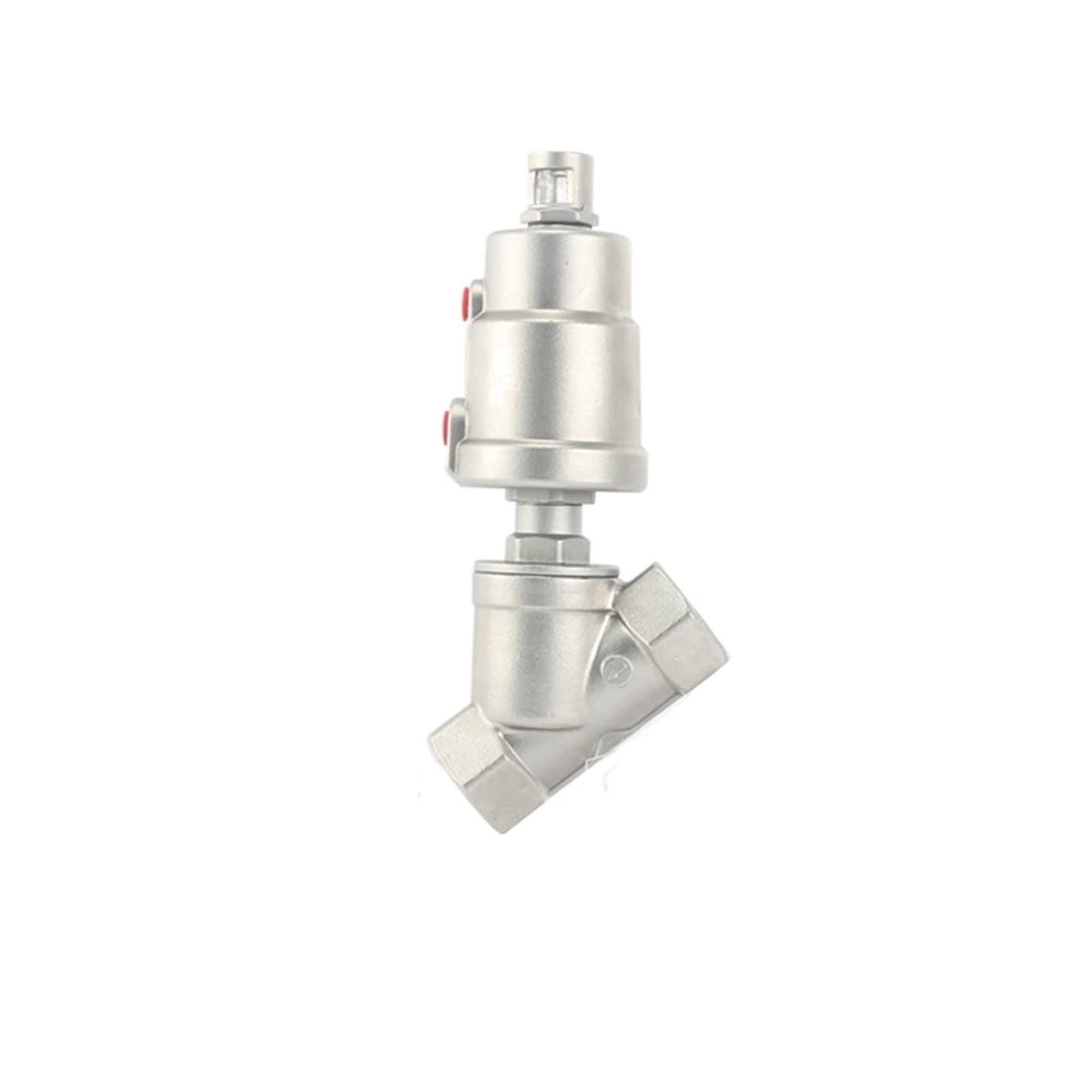 QRUYHBAJU Withstand high Pressure and Temperature Extremes DN15 Stainless Steel Pneumatic Actuator Angle Seat Valve Pneumatic Seat Valve 16bar for Steam Gas Oil Normally Closed(Single Acting)