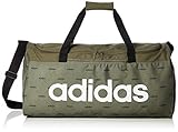 Adidas adidas Linear Duffel Bag Medium Graphic Bags, Hombre, Raw Khaki/Black/White, NS