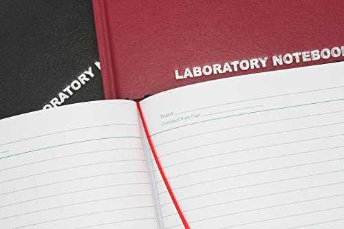 Heathrow Scientific Caderno de laboratório HS8610E, 100 páginas, forrado, 28 cm de altura, 1,3 cm de