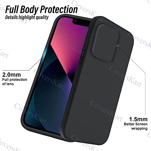 Image of Liquid Silicone Back Cover for Redmi Note 10 / Redmi Note 10S | Inner Microfiber Velvet | Camera Protection Anti Shock Back Case (Black)
